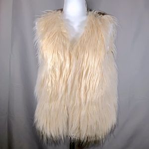 Cream Faux Fur Vest